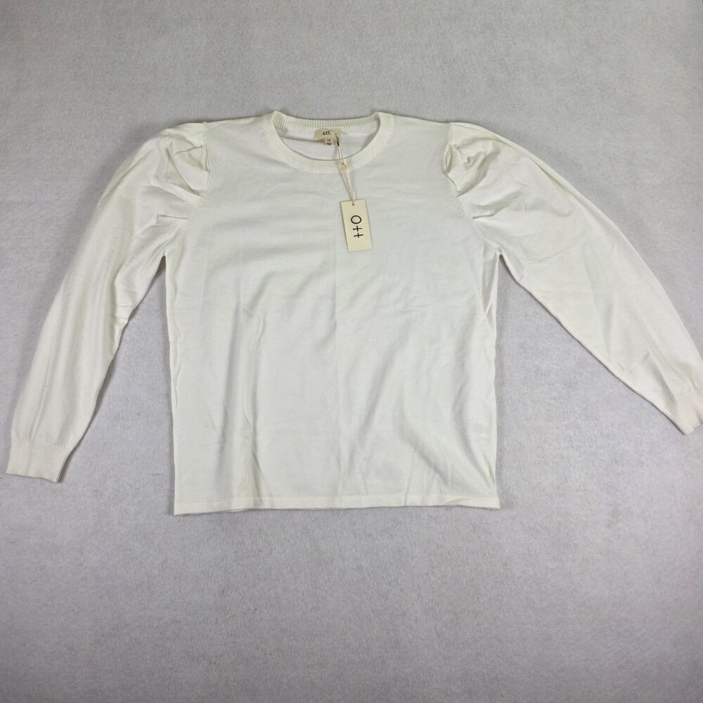 OTT Cream Puff‎ Sleeve Knit Top 1X NWT Sweater - Picture 3 of 7